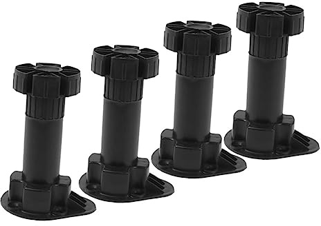 DOITOOL 4pcs Adjustable Furniture Legs Durable Plastic Feet for Sofa Cabinet Tv Table Skid Heavy Duty Design Easy Installation Replacement