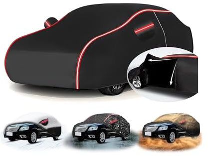 Car Cover for Jaguar XF X260 2015-2020 (495.4 x 188 x 145.7cm),All-Weather Car Cover-Waterproof+UV Protection+Scratch Proof,Dust & Wind Resistant with Reflective Strips