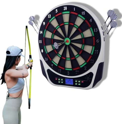 Juego de Diana Electrónica Profesional con Pantalla Digital LCD, 18 Categorías de Juegos 159 Modos, Tablero de Dardos de Puntuación Automática con Dardos de Punta Blanda, Adecuado para 1-8 Jugadores