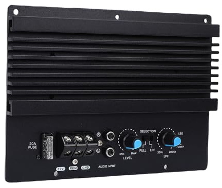 Goshyda High Power 600W Car Audio Amplifier Board, 12V Mono Subwoofer Amp Board with Aluminum Alloy Construction