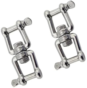 SITBXO Giratorio de Doble Extremo 10 Piezas De Mordaza Y Ancla Giratorias Acero Inoxidable 304 4 Mm, 5, 6 8(M4)
