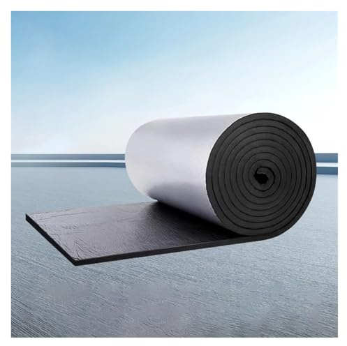 Folie Isolierrolle, Klebende Aluminium-Luftpolsterfolie, Isolierrolle, Schwarz, 5–20 mm, 1 x 1–10 m(15mm,1x6m)