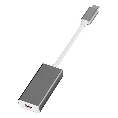 ZASCHMOY USB 3.1 Type-C to Mini DisplayPort Adapter - Aluminum Connector - Compatible with New MacBooks - 4K Highdefinition Transmission - 10Gbps Data Transfer Speed (Gray)