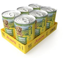 JOSERA Meat Lovers Junior Menu Huhn (6X 400g) | Hundefutter nass | Junior | Premium Nassfutter für Welpen & Junghunde | extra viel Huhn & Ente (Chicken&Duck) mit Lachsöl | getreidefrei