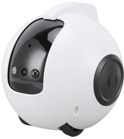 Zunate Robot Camera On Wheels, 2.5K Movable WiFi Security Camera with 2 Way Talk, Video Recording, Interactive Play Mode, for Pet Elderly Baby