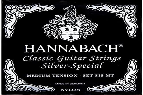 Hannabach Saiten für Klassikgitarre Seire 815 Medium Tension Silver Special (hochwertig, Allzweck-Saite für fast jedes Instrument, Gitarrensaiten klassische Gitarre, Made in Germany)