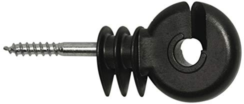 100 St. Ringisolatoren Ringisolator für Weidezaun Ringisolatoren mit 45mm Stütze, Gewinde mit 6mm für Band, Seil, Draht und Litze
