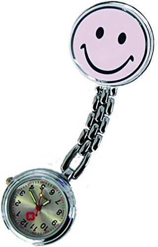 Tiga-Med Schwesternuhr Smiley Uhr weiß 3er Set (= 3 Stück) Krankenschwesteruhr Pulsuhr