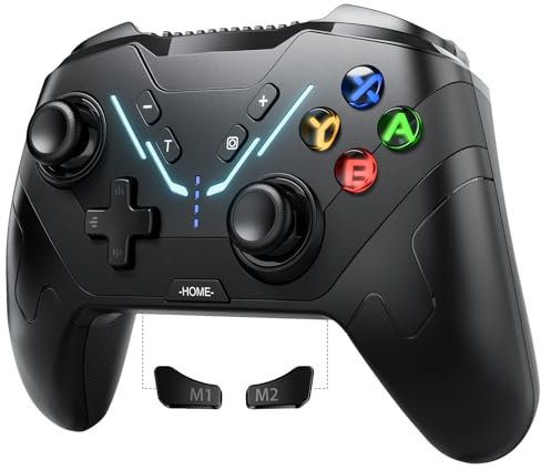 UPGRADE Nuevo Mando Switch, Mando Inalámbrico para Switch/Switch2/OLED/Lite/PC con Luces, Efecto Hall, Mando PC Mando Pro con Wake Up/Programable/Doble Vibración/Turbo/Gyro Axis/Captura de Pantalla