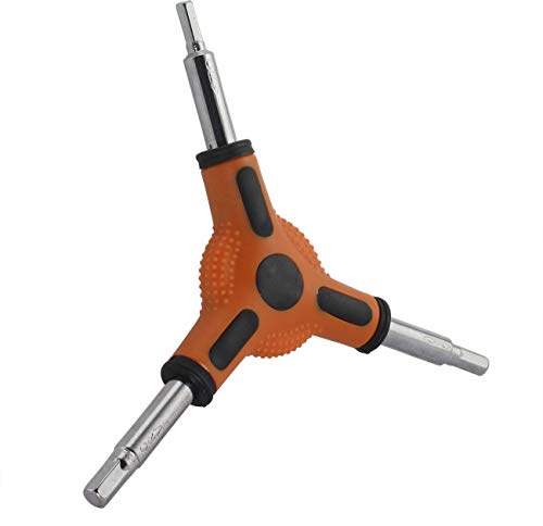 RuiLing 1 llave hexagonal en forma de Y para bicicleta, llave dinamométrica interna, herramientas de reparación de combinación de llaves Allen de 3 vías, 4 mm, 5 mm, 6 mm