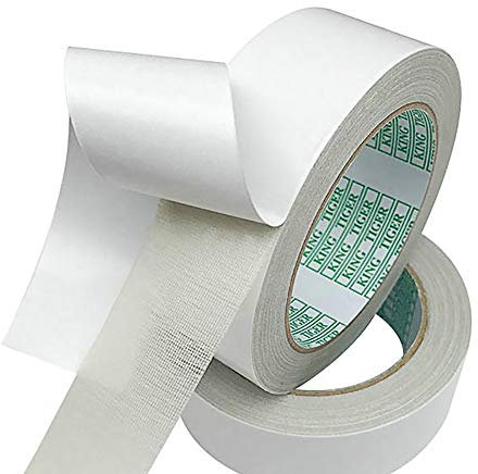 1 rotolo bianco 4 cm x 10 m di nastro adesivo rimovibile senza lasciare residui – nastro biadesivo per incollare tappeti e pavimenti in PVC, matrimoni, mostre