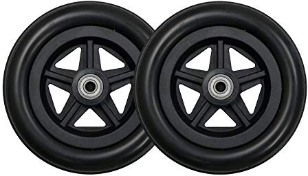 Tuffcare Lightweight Caster with Polyurethane Tire, 6 x 1 x 1 9/16 Width Hub; Fits Most Sunrise, Medline, Drive, Invacare, E&J, Guardian, ALCO & Other Manual Wheelchairs (5/16 Axle)