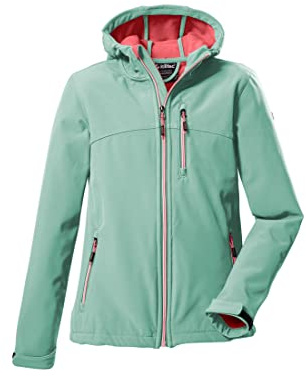 Killtec Girls Jacke Softshell/Chaqueta Exterior con Capucha, Mint, 152 para Niñas