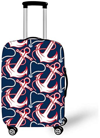 Surwin 3D Reise Kofferschutzhülle Waschbare Reisetasche Kofferbezug Elastisch Kofferhülle Gepäck Cover Reisekoffer Hülle Schutz Bezug Schutzhülle (Muschelkette,XL (30-32 Zoll))