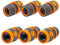 Set Raccordi Rapidi in Plastica per Tubo da Giardino Rubinetti con Filettatura per Tubi da Giardino Innesto Rapido Raccordi Portagomma Terminale per Irrigazione e Giardino, Montaggio Semplice, 6 Pezzi
