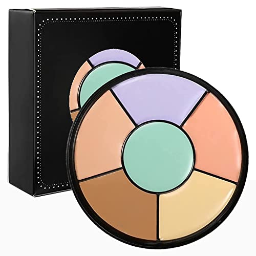 Color Corrector Palette, 6 in 1 Concealer Contour Palette, Color Corrector for Dark Circles,Redness, Brighten, Cream Concealer, Professional Makeup Colour Correcting Palette