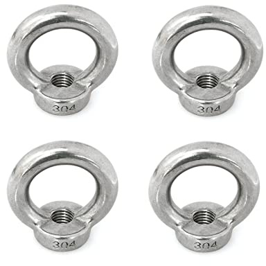 heyous 4 Stück M12 304 Edelstahl Gewindemuttern Ringmutter für Schiffswerkzeuge
