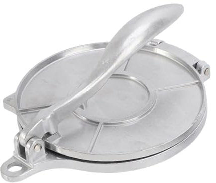 Tortilla Press Maker Aluminium Alloy Manual Corn Tortillas Dough Pressing Tools Kitchen Bakeware Cooking Tools Accessories (Color : Silver 20cm)