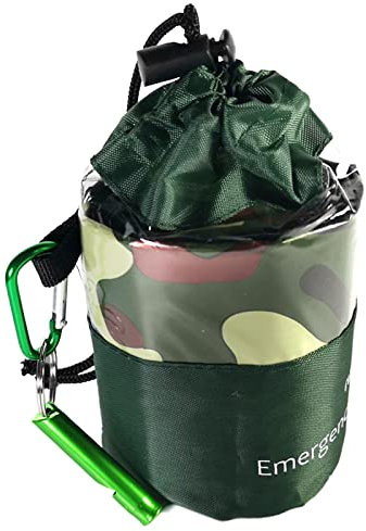YIWENG Notfallschlafsack für 1-2 Personen Leichter wasserdichter Thermoschlafsack Biwaksack mit Pfeife für Outdoor Camping Wandern Reisen Katastrophen Überleben,Thermo-Schlafsack