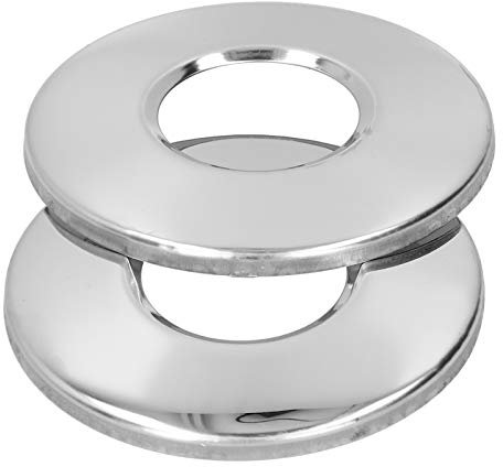 Jeffergarden Plaques de Rosace D'échelle de Piscine 2 Pièces, Couvertures de Remplacement D'échelle de Piscine en Acier Inoxydable pour échelle de Piscine de 4,2 Cm de Diamètre