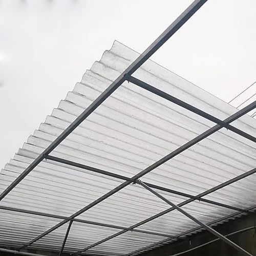 Wellplatten,2mm Dachplatten,Transparent Kurzrollen,FRP-Tageslichtplatten,Wetterfest/UV-Beständig Dachblech für Gerätehaus,für Gewächshaus Carports,1/3/6/8/13/14 Stück (0.9x2.2m/35x87in,3 Pcs)