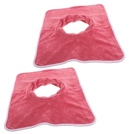 Lenzuolo da Massaggio con Foro Facciale in Microfibra Rosa 2 Pezzi | Copertura per Lettino, Morbida al Tatto e Confortevole, per Terapisti e Centri Benessere