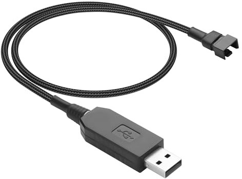 GINTOOYUN Cable de alimentación USB a 3/4 pines para ventilador de 5 V CC a CC de 12 V, conector USB-A macho a conector de 3/4 pines para ventiladores de CPU, ventiladores de chasis, etc. (1 a 1)