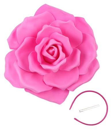 Großer Fascinator, zarte Blume, übergroße Rose, Kopfbedeckung für Mädchen, zartes Haar-Accessoire, 1920er-Jahre-Stirnband