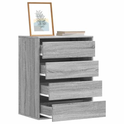Lauuoeriau Möbelartikel Home Eckkommode Grau Sonoma 60x41x76cm Holz-Möbel