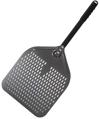 Pala per pizza antiaderente da 35,6 cm, pala perforata a manico corto per girare il forno, paletta per pizza di grandi dimensioni, utensili da cucina
