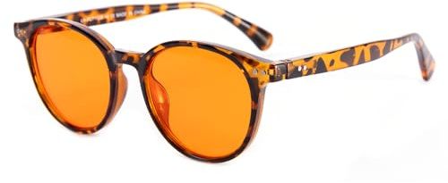 OKH Blaulicht-blockierende Brille Herren Damen für Computer Gaming Brille Anti Blendung Anti Augen Stamm Reduzieren Kopfschmerzen Runde Blaulichtfilter Brillen