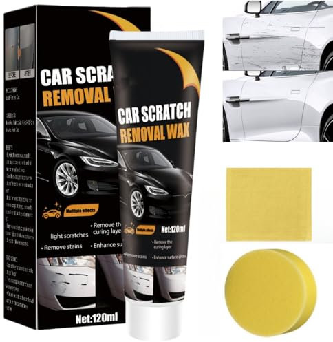 Scratch Remover for Vehicles,Car Scratch Remover for Deep Scratches,Scratch Repair Wax for Car,Car Scratch Remover,Car Scratch Repair Paste Polishing Wax,Car Scratch Repair Kit with Wipe and Sponge