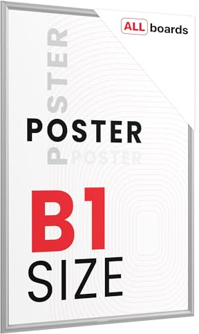 ALLboards Plakatrahmen, Klapprahmen B1-Format, Silber