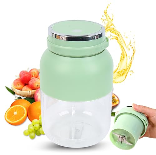 1300 ML Blender portable, Mixeur portable pour smoothie, avec Couvercle de Voyage, USB rechargeable Mini Mixeur, Batterie De 2600 Mah, pour Cuisine, Salle de Sport, Bureau, voyage