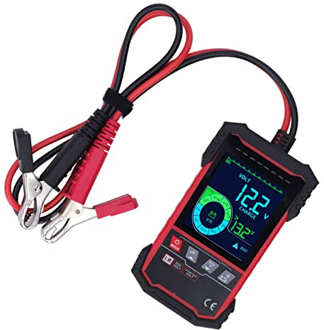 OPPWONG Batteriestester, Batterie -Monitor -Batterie Lastentester mit Auto Tester 12V 24 V 100‑1999 CCA Lastautomotive Generator Testing Analysator für LKW Marine 3.2 Zoll Bildschirm
