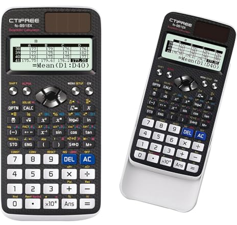 KBIBCK FX-991EX Scientific Calculator, 552 Functions Engineering Calculator Scientific with 10+2 Screen Displays, Portable Calculators for School Office Business Home Daily Use (Black)