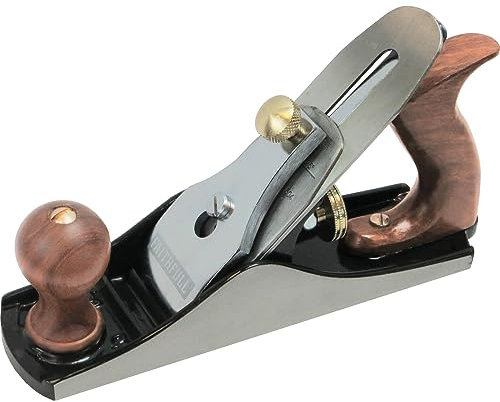 Faithfull Nr. 4 Schlichthobel in Holzbox – Präzisionsgefertigter Holzhobel aus Gusseisen für Hart- und Weichholz, Oberflächenbearbeitung, Tischlerarbeiten und allgemeine Zimmereiarbeiten