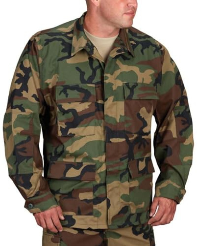 Propper Men's F545412-Men's BDU Coat, Woodland, Large Regular