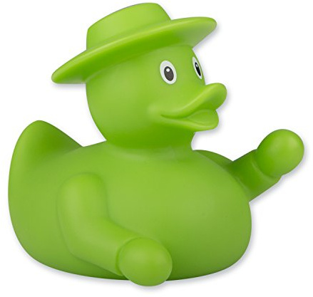 AMPELMANN Käptn Schnabel | Gummiente Badeente Quietscheente | Geher Grün