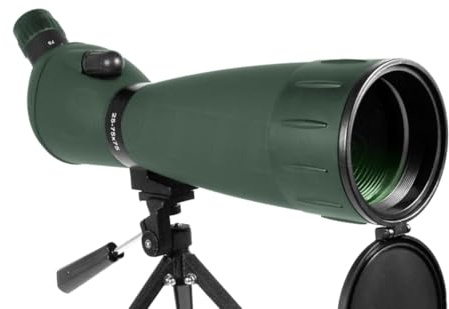 SUTTER Tubkikare 25–75 x 75 med sned utsikt och väska, teleskop för fågelskådning, sportskytte, jakt – utan premiumstativ