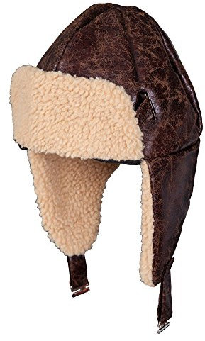 Wicked Costumes Unisex Aviator Pilot Hat Faux Sheepskin