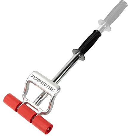 POWERTEC 71033 Ausziehbare Boden- und Wandrolle für Vinylböden, Fliesen und Linoleum, Walze mit ausziehbarem Griff von 43 cm bis 67 cm, 19 cm breit, für LVP, Furnier, Teppich, Wandverkleidungen, 1