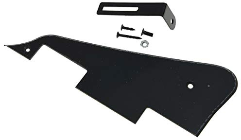 KAISH Einzelnes schwarzes 1-lagiges LP Gitarren-Pickguard mit schwarzer Halterung für Epi Les Paul