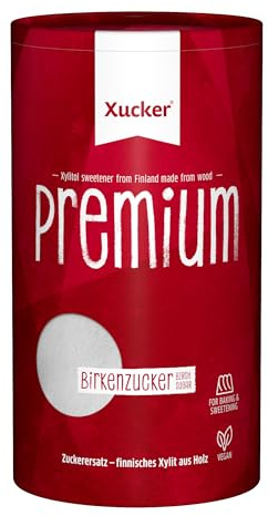Xucker Premium aus Xylit Birkenzucker - Kalorienreduzierter Zuckerersatz I Vegane & zahnfreundliche Kristallzucker Alternative zum Kochen & Backen zuckerfrei (1 kg)