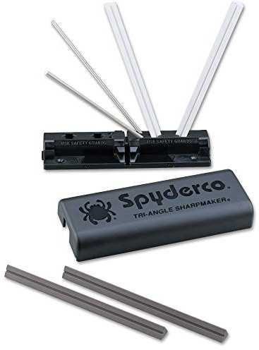 Spyderco Tri-Angle Sharpening Kit, 2 Medium/2 Fine - M - 204MF, Black