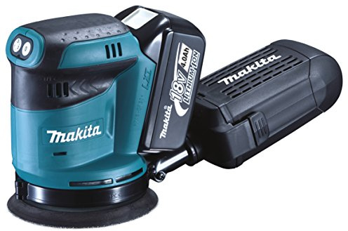 Makita Akku-Exzenterschleifer, (18 V im Makpac mit 2 Akkus 4,0 Ah + Ladegerät), DBO180RMJ