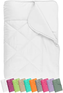 npluseins Couverture ete 135 x 200 cm - Couette 135x200 Fine et légère pour l'été - Microfibre - Oeko-Tex 100 - Lavable à 60 degrés - 732.932, Blanc