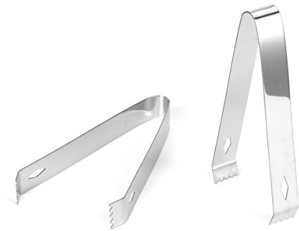 2 Pack Ice Tongs 5.9 Inch Small Serving Tongs Food-Grade Small Tongs for Appetizers Stainless Steel Sugar Tongs Ice Tongs for Ice Bucket Party Coffee Bar, Silver