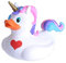Wild Republic Rubber Duck Licorne, Canard en Caoutchouc, Jouet de Bain, Idée Cadeau pour Bébé, Canard en Plastique, Super Cadeau pour Les Enfants et Les Adultes, 10 cm, Blanche