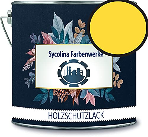 Sycolina - Vernice protettiva per legno, resistente alle intemperie, protezione a lungo termine dagli agenti atmosferici, protezione dagli agenti atmosferici, colore di protezione del legno RAL 1018